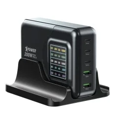 XPower GW200B 200W 4 Output PD 3.0-Qc-Scp Gan Wall Charger - Black